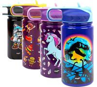 Gourde Enfant De Haute Qualité Bouteille Avec Paille 100% Sans Bisphénol A Pour L'école Ou Pour Le Sport Pour Garçons Et Filles École Primaire Fourniture Scolaire