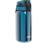 Gourde Enfant, Inox Léger, 400ml, Non Isolé, Anti-Fuite, Facile À Ouvrir, Verrouillage Sécurisé, Lavable Au Lave-Vaisselle, Poignée De Transport, Acier Inoxydable, Aqua