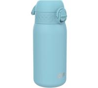 Gourde Enfant, Inox Léger, 400ml, Non Isolé, Anti-Fuite, Facile À Ouvrir, Verrouillage Sécurisé, Lavable Au Lave-Vaisselle, Poignée De Transport, Acier Inoxydable, Aqua
