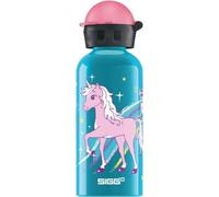 SIGG Gourde enfant en aluminium KBT Bella Unicorn – Étanche, légère, sans BPA – Bleu/rose 0,4 L