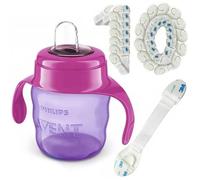 Gourde Enfant - Philips Avent - Scf551 03 - Anti Fuite - Bec En Silicone Souple - 200 Ml - Rose Multicolore