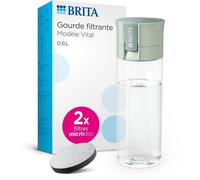 BRITA Gourde filtrante Vital 0,6 l - Vert clair - 2 microdisques inclus