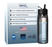 Gourde filtrante isotherme inox noire ÖKO DUO