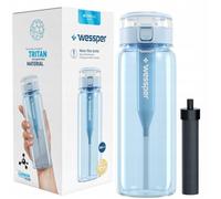 Gourde filtrante Wessper ActiveMax Clarti en Tritan sans BPA 680ml - bleu