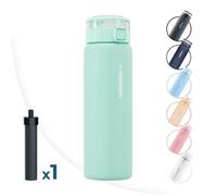 Gourde Filtrante Wessper ActiveMax Clarti Glass Sans BPA, Borosilicate avec Filtre 680 ml - Menthe