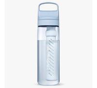 LifeStraw Go Series - Gourde filtrante sans BPA 650ml pour les voyages et l’usage quotidien. Élimine les bactéries, les parasites et les microplastiques. Améliore le Goût, Icelandic Blue (bleu)