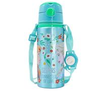 Gourde FROZEN en aluminium 600 ml Pop Up avec corde extensible Sisters Connected By Love sans BPA Produit officiel pour enfants Disney