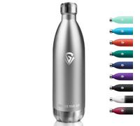 Gourde Inox 1L, Bouteille Isotherme, Bouteille d'eau Étanche sans BPA, Réutilisable, Gourde Isotherme Double Paroi, Gourdes Métal Acier Inoxydable pour Sport, École, Travail, Voyage, Gym