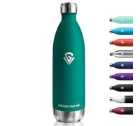 Gourde Inox 1L, Bouteille Métal sans BPA, Réutilisable, Étanche, Bouteille d'eau Acier Inoxydable à Double Paroi, Gourde Isotherme Portable pour Enfant, Sport, Bureau, École, Voyages, Outdoor