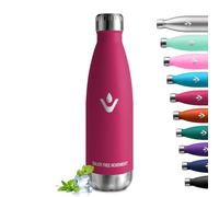 Gourde Inox 500ml, Bouteille Étanche, sans BPA, Bouteille d'eau Acier Inoxydable à Double Paroi Réutilisable, Bouteille Isotherme pour Bureau, École, Randonnée, Sport, Voyage, Enfant ou Adulte