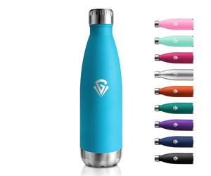 Gourde Inox 500ml, Gourde Isotherme sans BPA, Gourde Métal, Bouteille Isotherme Réutilisable, Étanche, Bouteille Métal Double Paroi pour Enfant, École, Sport, Bureau, Gym, Yoga, Camping