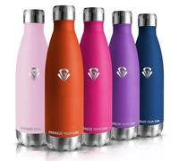 Gourde Inox, 500ml sans BPA, Étanche Isolation à Double Paroi, Gourde Isotherme Enfant, Acier Inoxydable 18/8, Bouteille Isotherme pour Sport, École, Bureau