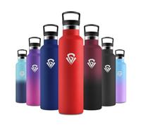 Gourde Inox 750ml, Bouteille d'eau avec Paille, Étanche et Réutilisable, sans BPA, pour Adulte, Alpinisme, Voyage, Randonnée, Jogging