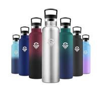 Gourde Inox 750ml, Bouteille d'eau avec Paille, Étanche et Réutilisable, sans BPA, pour Adulte, Alpinisme, Voyage, Randonnée, Jogging