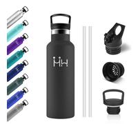 Gourde Inox Enfant 500ml, Gourde Acier Inoxydable, Isolation À Double Paroi Sous Vide, Étanche et Réutilisable, Bouteille d'eau avec Paille, sans BPA, pour Adulte, l'école, Randonnée, Enfant