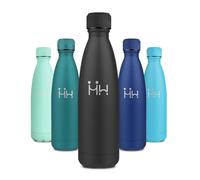 Gourde Inox Enfant 500ml, Gourde Inox Réutilisable, ourde Metal, Facile à Transporter, sans BPA, Étanche Double Paroi, Bouteille Isotherme pour École, Sport, Bureau, Randonnée, Voyage, Camping