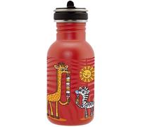 Gourde inox enfant laken basic steel 0,5l rouge avec bouchon flow