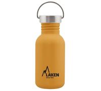 Gourde inox laken basic steel 0,5l jaune avec bouchon vintage