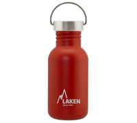Gourde inox laken basic steel 0,5l rouge avec bouchon vintage