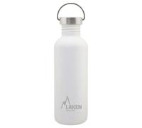 Gourde inox laken basic steel 1l blanche avec bouchon vintage