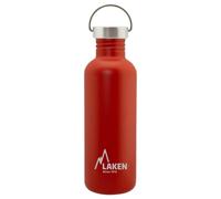 Gourde inox laken basic steel 1l rouge avec bouchon vintage