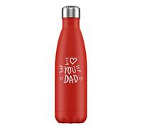 Gourde inox personnalisable Mabouteille® couleur Rouge - Gourde isotherme 75cl double paroi avec gravure laser pour prénom, surnom, date, logo… [ Gourde personnalisable enfant/adulte ]