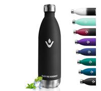 Gourde Isotherme 1L, Bouteille sans BPA, Gourde Inox Réutilisable, Anti Fuite, Bouteille Isotherme en Acier Inoxydable Double Paroi, Gourde Métal pour Enfant, Bureau, Sport, Yoga, École, Outdoor
