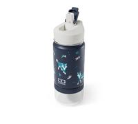 monbento - MB Twisty - Gourde Snack 2-en-1 pour Enfant - 300 ml - Gourde Isotherme en Acier Inoxydable avec Compartiment Goûter - Hermétique et sans BPA - Bleu Wolf