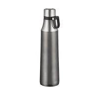 alfi Gourde City Bottle Loop en acier inoxydable gris 500 ml Bouteille isotherme étanche à l'acide carbonique, 5537.234.050 Bouteille isotherme chaude 8 heures froide 16 heures sans BPA