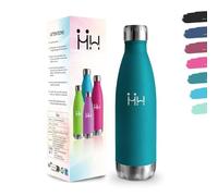Gourde Isotherme, 500 ml Sans BPA, 18/8 Acier Inoxydable, Bouteille Isotherme, Isolation Sous Vide à Double Paroi, Gourde Acier Inoxydable pour École, Randonnée - Vert mousse Bouteille d'eau
