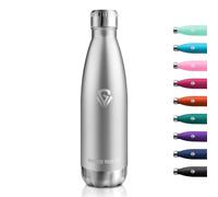 Gourde Isotherme 500ml, Bouteille Inox Réutilisable sans BPA, Étanche, Bouteille Isotherme Double Paroi, Gourde Métal pour Bureau, École, Sport, Randonnée, Outdoor, Idéal pour Enfant ou Adulte