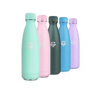 Gourde Isotherme 500ml, Bouteille Isotherme Réutilisable, Gourde Métal sans BPA, Gourde Inox Double Paroi Étanche pour Sport, Bureau, École, Yoga, Camping, Randonnée, Voyage, École