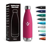 Gourde Isotherme 500ml, Bouteille Isotherme sans BPA, Étanche, Isolant sous Vide à Double Paroi, Gourde Inox Réutilisable pour Bureau, École, Sport, Yoga, Randonnée, Enfant, Adulte, Voyage, Outdoor