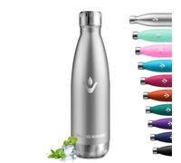 Gourde Isotherme 500ml, Étanche, Gourde Inox Réutilisable sans BPA, Bouteille Isotherme Double Paroi, Gourde Métal pour Bureau, École, Sport, Randonnée, Outdoor, Idéal pour Enfant ou Adulte