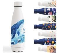 Gourde Isotherme, 500ml Gourde Enfant, Bouteille Isotherme avec Océan, Bouteilles Isothermes Sans BPA, Double Paroi Isolante, Bouteille d'eau anti Fuite, Thermos pour École, Bureau, Sports, Voyage