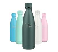 Gourde Isotherme 500ml, Réutilisable, Facile à Ouvrir, sans BPA, Étanche Double Paroi, Gourde Acier Inoxydable, Bouteille Isotherme pour École, Enfant, Bureau, Randonnée, Ciclismo, Voyage, Gym