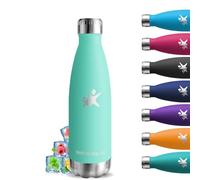 Gourde Isotherme 500ml, Sans BPA, Enfant, 24h Froid & 12h Chaud, Inox, Anti Fuite, Metal, Facile à Transporter, Bouteille d'eau pour École, Bureau, Voyage, Camping, Vert