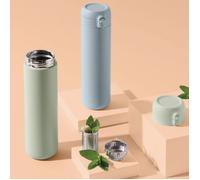 Gourde Isotherme 700ml BergHOFF Leo - Vert - Infuseur Thé et Fruits Amovible - Acier Inoxydable Double Paroi - Base Antidérapante