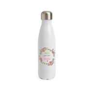 Gourde isotherme 750 ml « Merci pour tout Nounou » - Bouteille en inox blanche personnalisée - Cadeau original fin d’année, assistante maternelle, cadeau de remerciement nounou