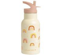 A Little Lovely Company Gourde isotherme en acier inoxydable Arc-en-ciel 350 ml jaune pastel TU