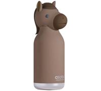 Asobu Gourde isotherme enfant Bestie Cheval 460 ml paille en silicone décor animal marron/noir