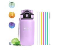 Gourde Isotherme - Bouteille Isotherme 500ml - Gourde Enfant - Thermos Avec Paille - Double Isolation - Gourdes Inox - Facile à Nettoyer - Bouteille Thermos, pour Randonnée, Sport, Camping, École