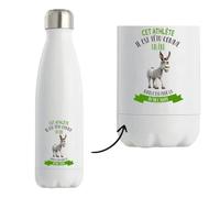 Gourde Isotherme Cet athlète il est têtu comme un âne mais c'est pour ça qu'on l'adore | Bouteille Inox Double Paroi 500 ml Froid 24 h Chaud 12 h | Sport Bureau Randonnée Vélo