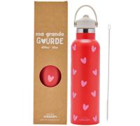 Gourde Isotherme Coeurs (600 Ml) Rouge, Rose TU