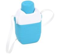 EDA - Gourde Isotherme 1 L - avec Bandoulière pour faciliter Le Transport - Isolation Complète Corps et Bouchon - Bleu Turquoise et Blanc