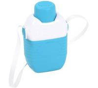 EDA - Gourde Isotherme 1 L - avec Bandoulière pour faciliter Le Transport - Isolation Complète Corps et Bouchon - Bleu Turquoise et Blanc