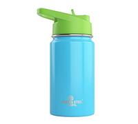 Gourde Isotherme Enfant 350ml, Bleue I Anti-Fuite avec Paille et Poignée I 12h Froid I Isolation, Double Paroi Acier Inoxydable I Tasse Enfants Facile à Boire I Bouteille Eau Enfant I Écologique