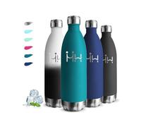 Gourde Isotherme, Gourde 1l, Sans BPA, Gourdes Sport, 24h Froid & 12h Chaud, Gourd Inox, Anti Fuite, Gourd Metal, Facile à Transporter, Bouteille d'eau pour Voyage, Camping, Randonnée, Yoga, Aptitude