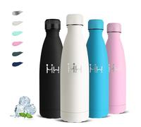 Gourde Isotherme, Gourde 500ml, Gourde Inox, Sans BPA, Gourde Reutilisable, 24h Froid & 12h Chaud, Gourde Enfant Anti Fuite, Double Isolation, Thermos pour l'École, Bureau, Camping, Voyage