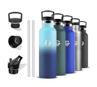 Gourde Isotherme, Gourde Sport 500ml, Anti Fuite, Bouteilles Isothermes, Double Isolation, Bouteille Inox, Bouteille Isotherme Avec Poignée, Bouteille d'eau pour Randonnée, Voyage, Camping